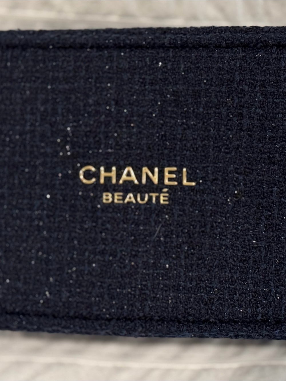 CHANEL Beauté Black with Gold Logo Makeup Case/Compact